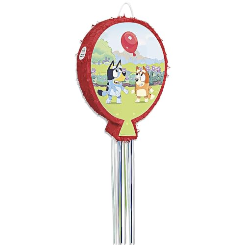 Unique Multicolor Bluey Shaped Drum Paper Pinata - Pack of 1