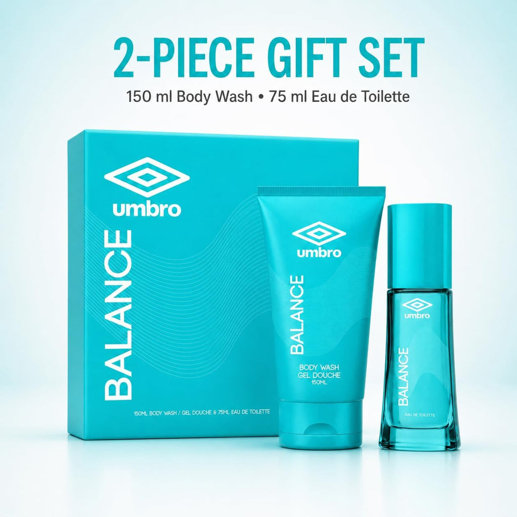 Umbro Balance Men's Gift Set, 75 ml Eau de Toilette & 150 ml Body Wash