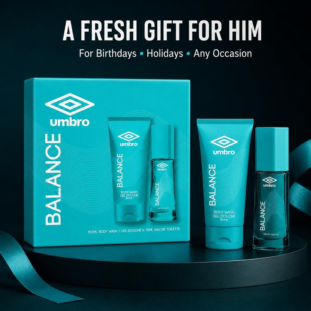 Umbro Balance Men's Gift Set, 75 ml Eau de Toilette & 150 ml Body Wash