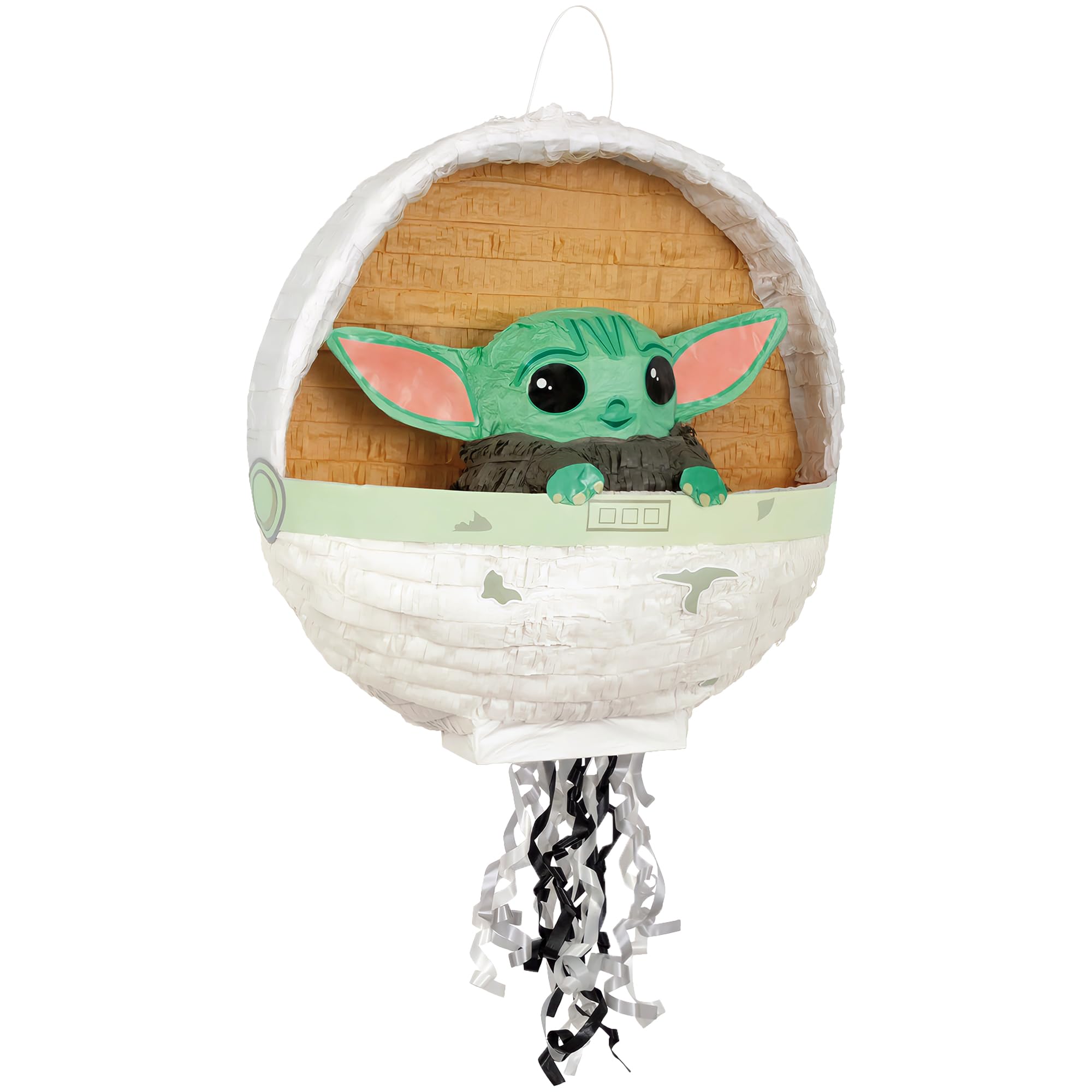 Unique Star Wars The Child Pull String Party Pinata, 17.5in x 21.5in, Multicolor