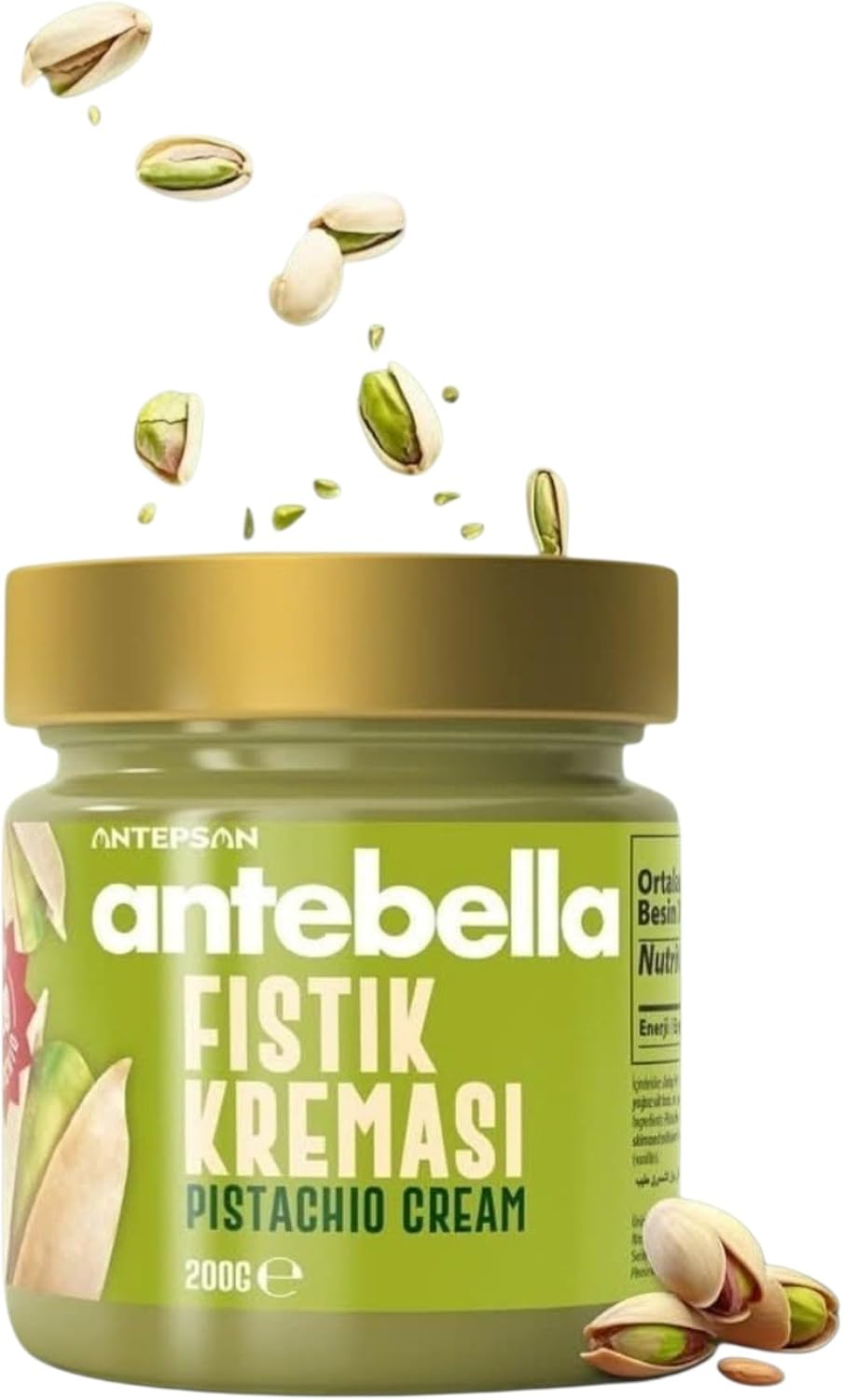 Antebella Pistachio Cream Spread, 200g, 30% Pistachios