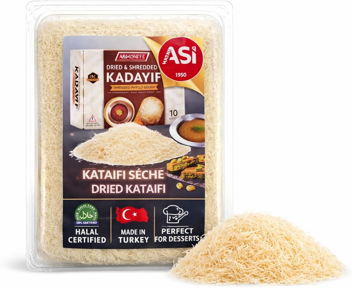 ASI Dried Kataifi Shredded Phyllo Dough, 200g, Kadayif Pastry for Kunafa, Baklava