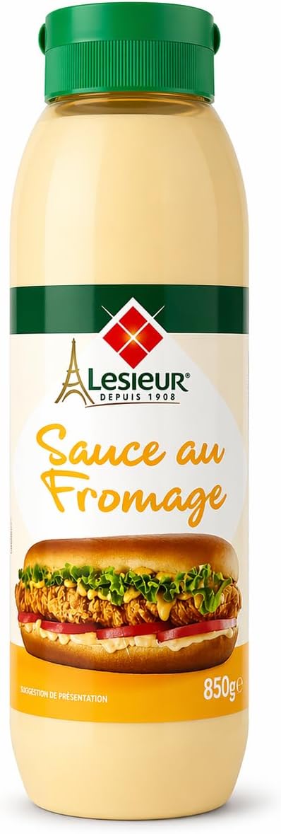 Lesieur Algerian Sauce au Fromage, Creamy Cheese Flavour, Ready to Use Dip for Burgers, Fries & Sandwiches, 850g