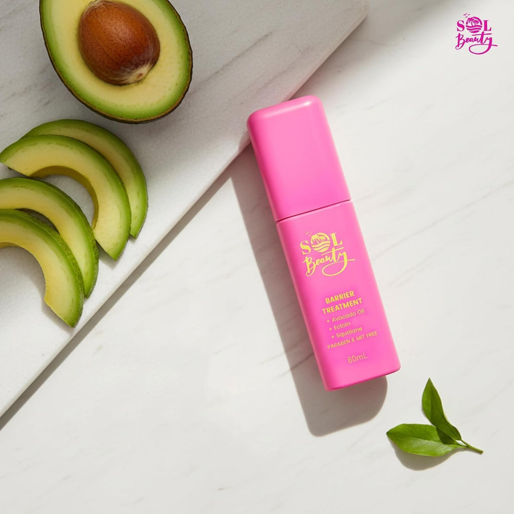 Sol Beauty Barrier Treatment Face Cream with Avocado Oil, Ectoin and Squalane, Paraben Free, 80ml