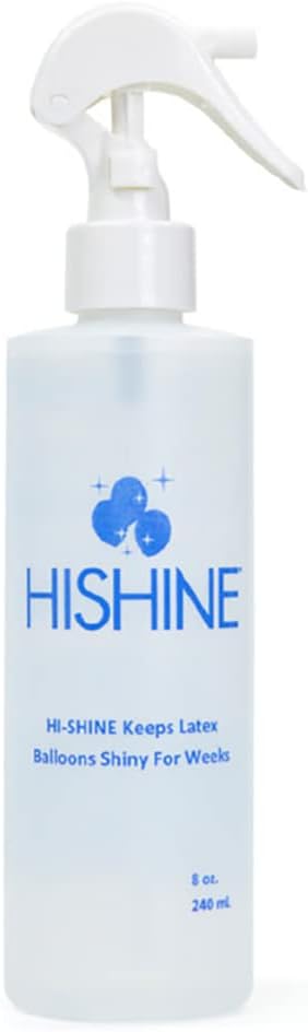 Hi-Shine Balloon Glow Spray, 8 Oz Bottle, Transparent