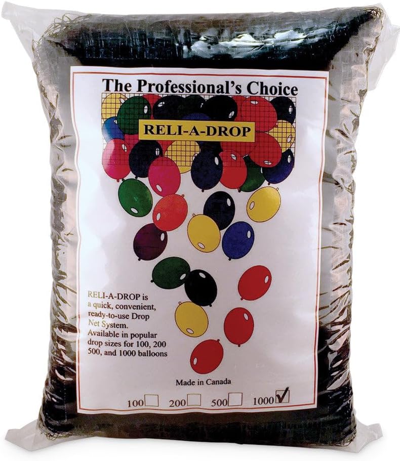 Stewart's Baskets & Balloons Reli-A-Drop Balloon Net, 24 x 7', Black
